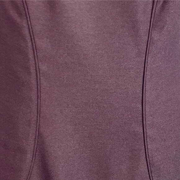 Hugo Boss Denesa Piped Sleeveless Sheath Dress 8 Burgundy Minimalistic - Picture 5 of 12